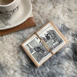 Set of 10 blank old world illustration cards and envelopes-